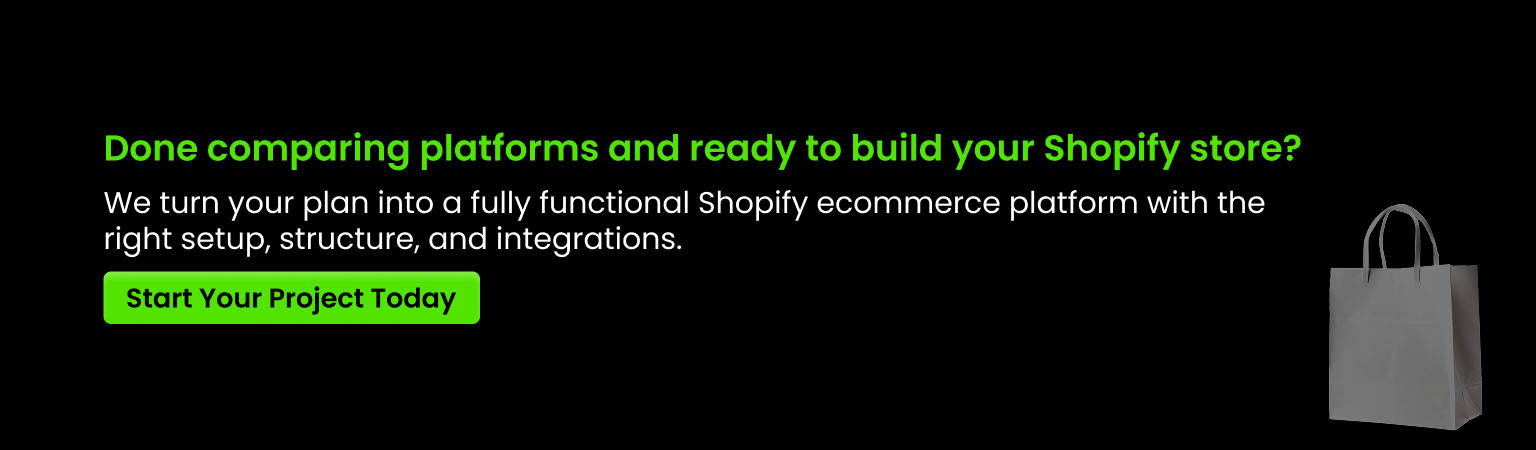 Shopify ecommerce platform store setup