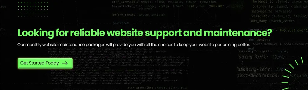 Reliable monthly website support maintenance packages for better performance