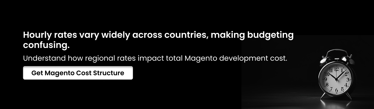 Hourly Magento developer rates across countries