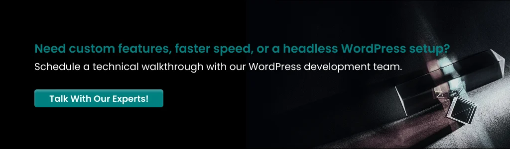 WordPress technical consultation for custom features, speed, and headless setup