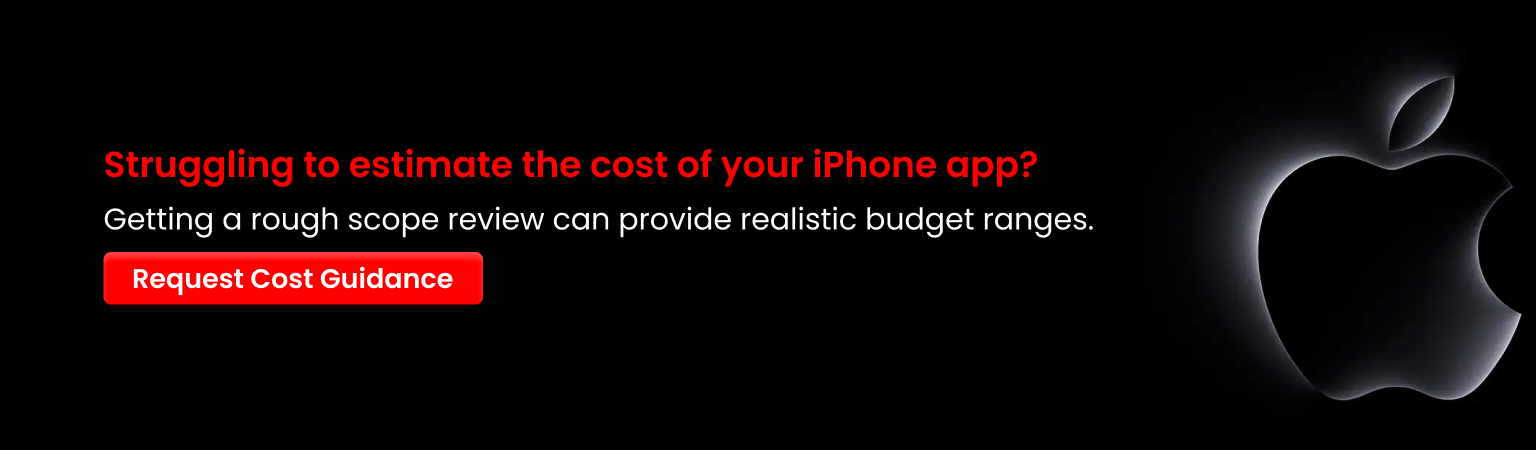 estimate cost of building an iPhone app