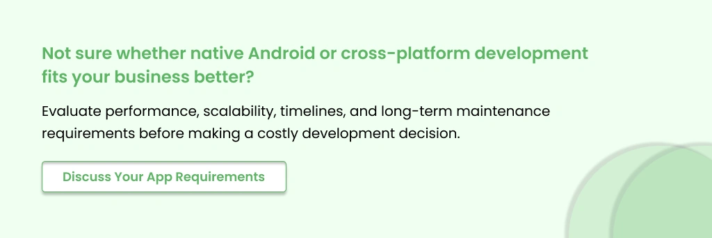 Android development fits your business Discuss Your App Requirements