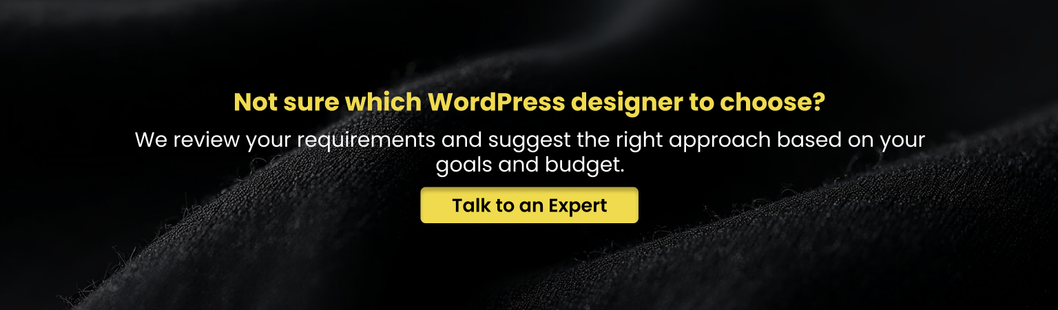 Help choosing the right WordPress designer