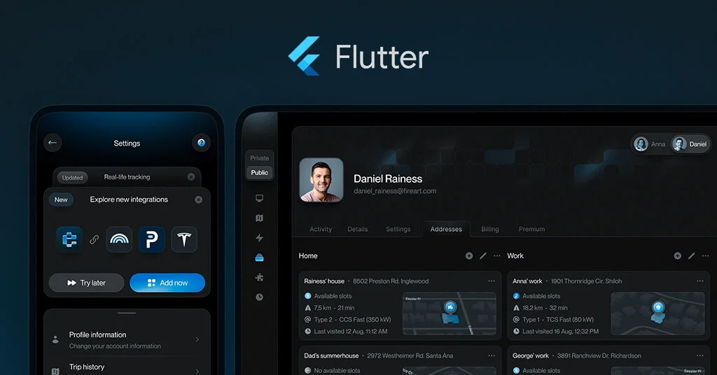 Flutter web app development