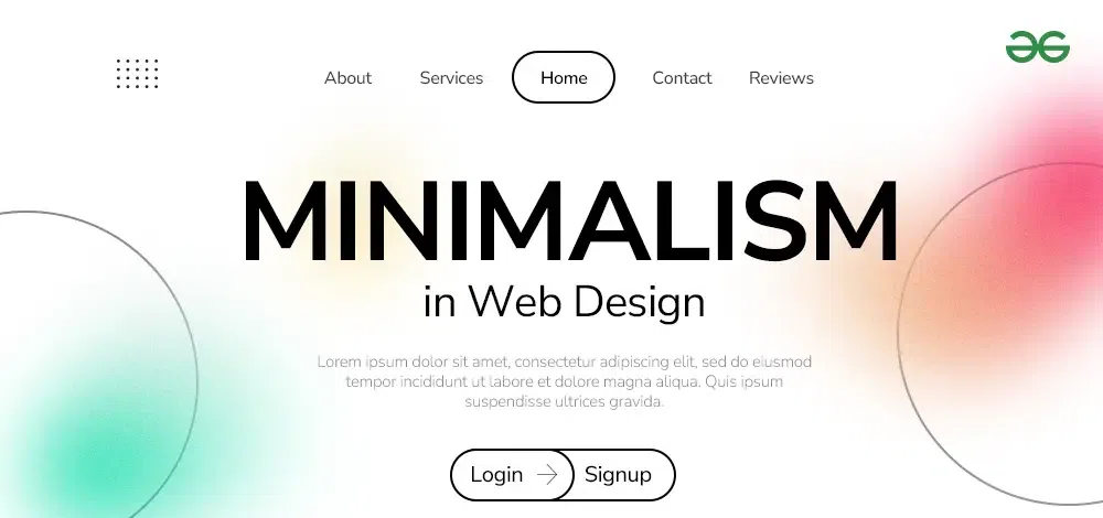 Minimalist website Layout