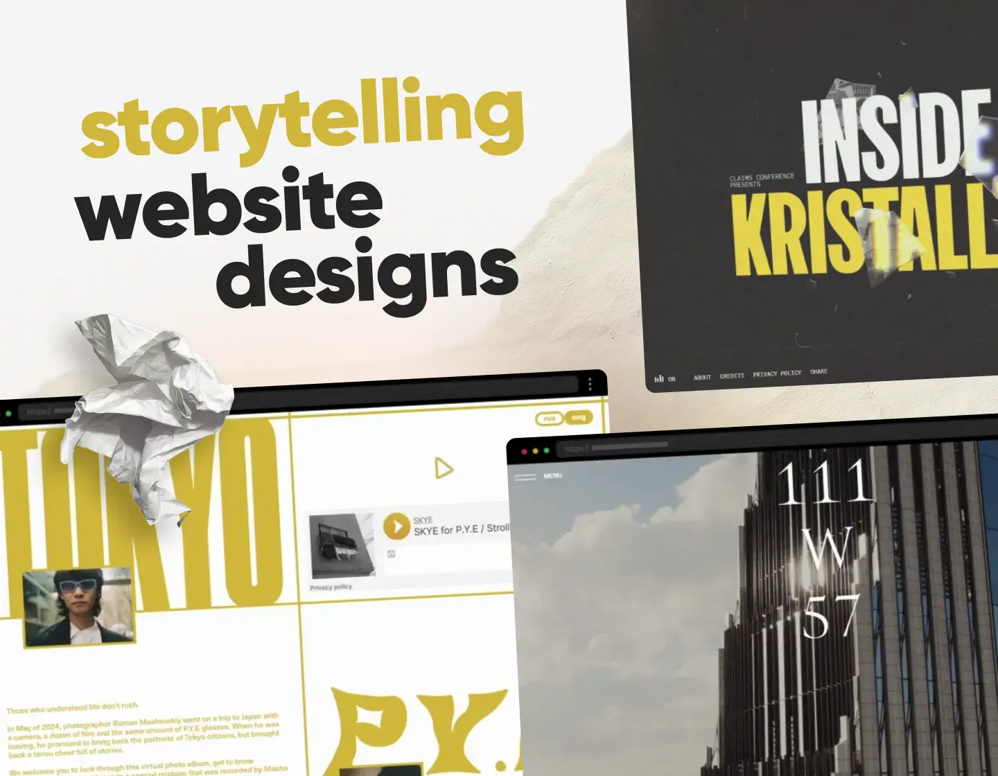 Storytelling Scroll website Layout