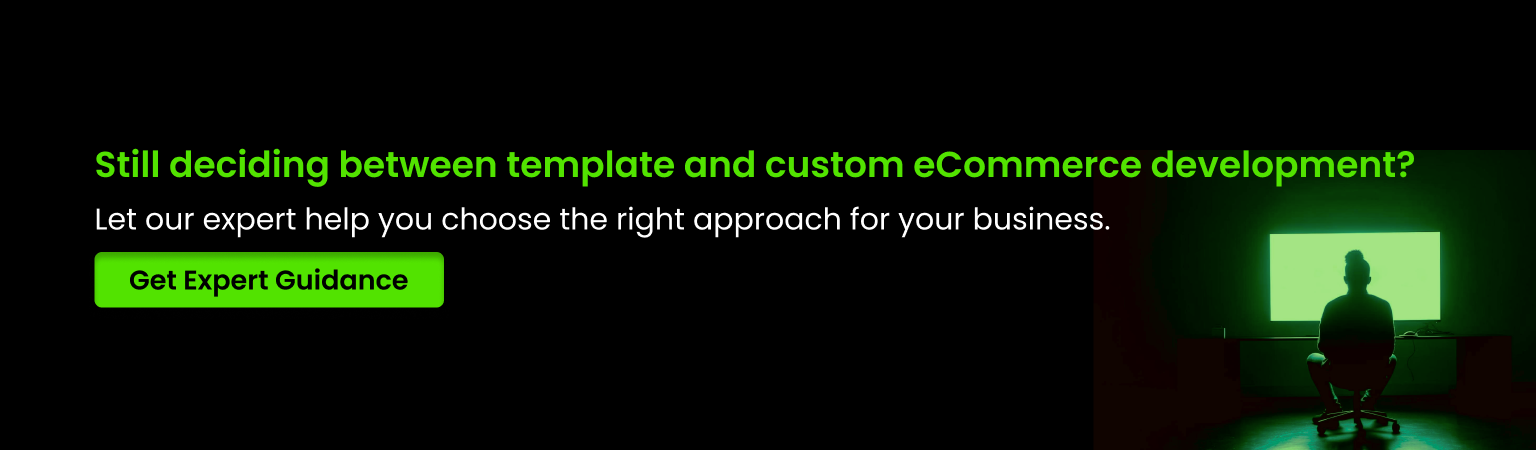 choose between template and custom ecommerce website