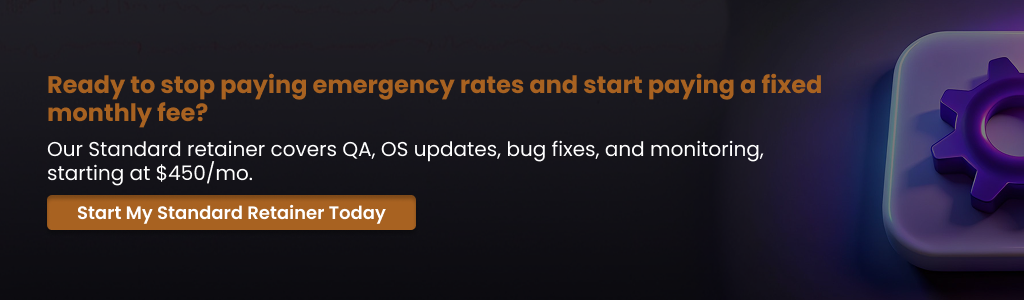 Ready to stop paying emergency rates Start My Standard Retainer Today