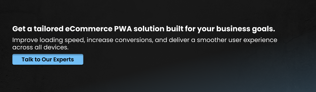 custom progressive web app solution designed to improve ecommerce speed and user engagement