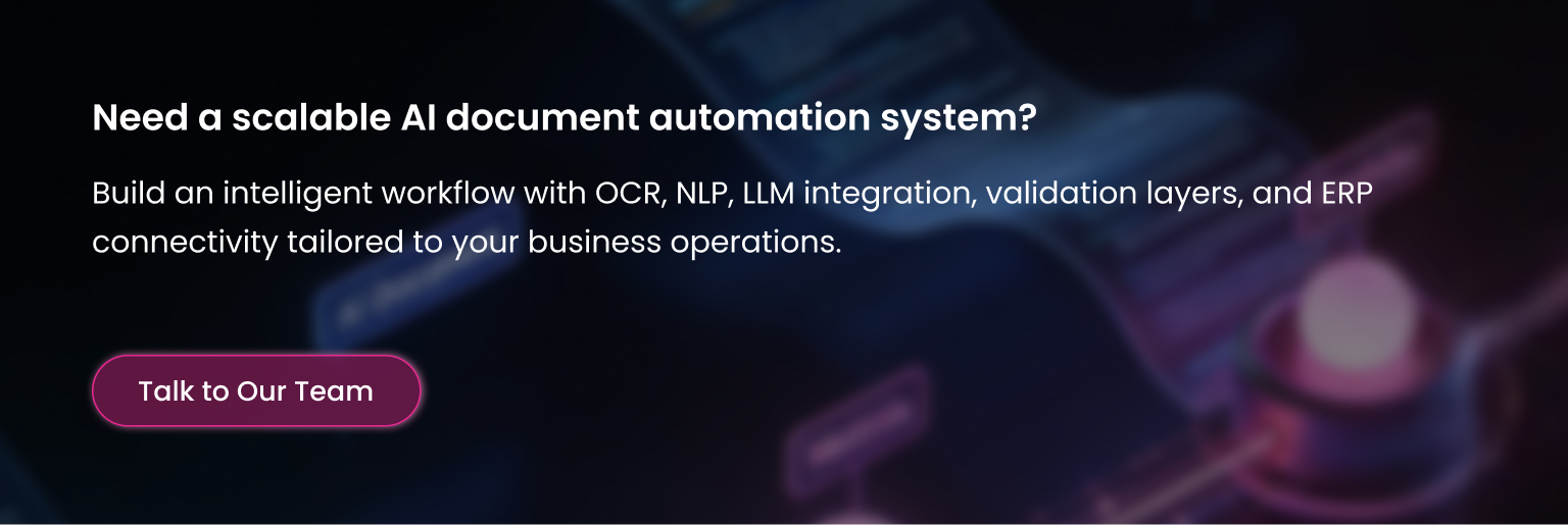 OCR NLP and ERP workflow system Scalable AI document automation flow