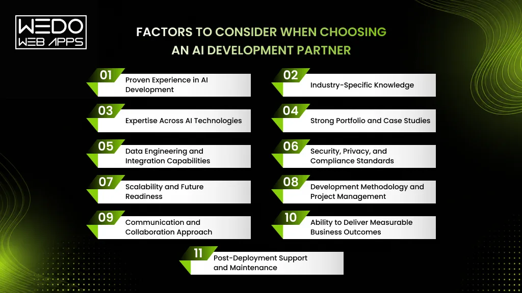 Factors to Consider for AI Partner Selection