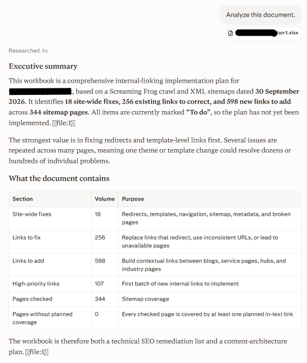Document and Data Analysis perplexity